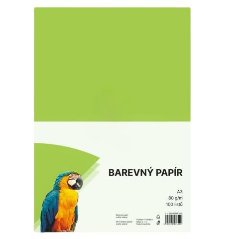 Papír barevný Color A3/80 světle zelený 100ks